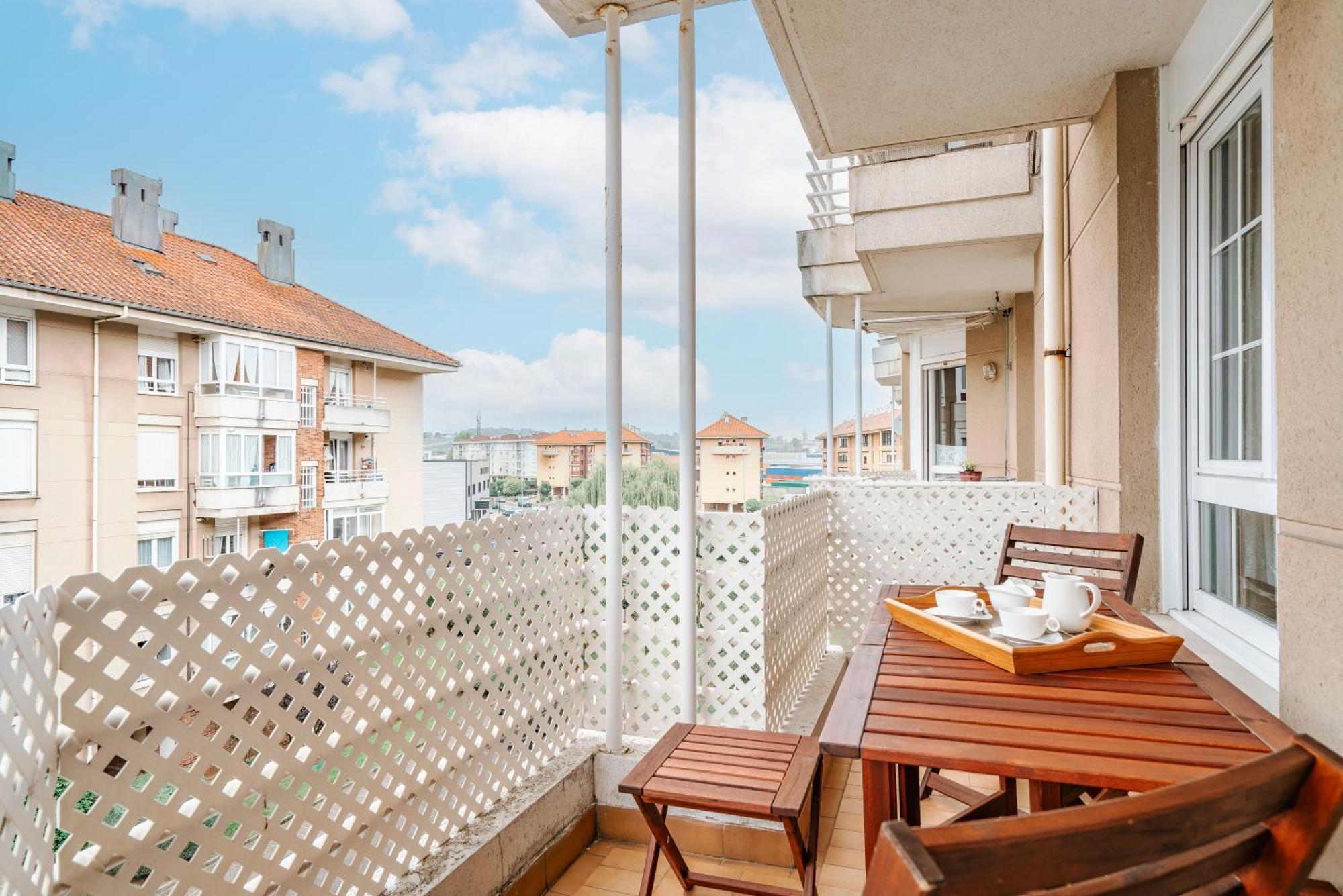 Apartamento Piso Con Piscina Santander Exterior foto