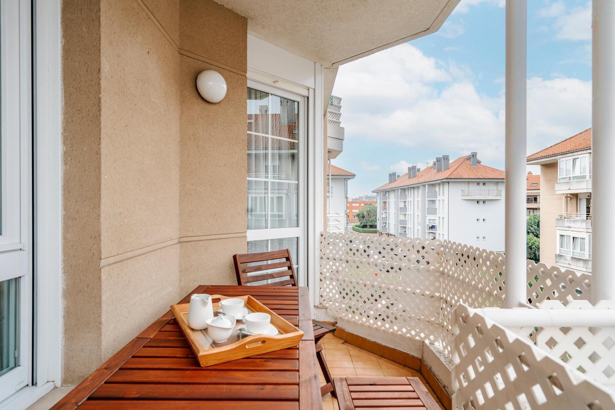 Apartamento Piso Con Piscina Santander Exterior foto